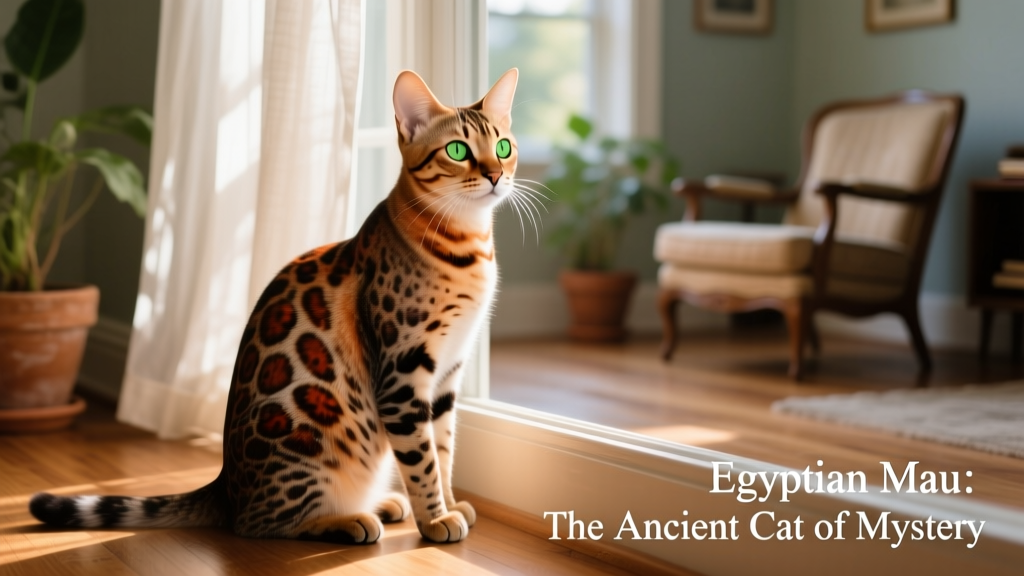 egyptian mau at window