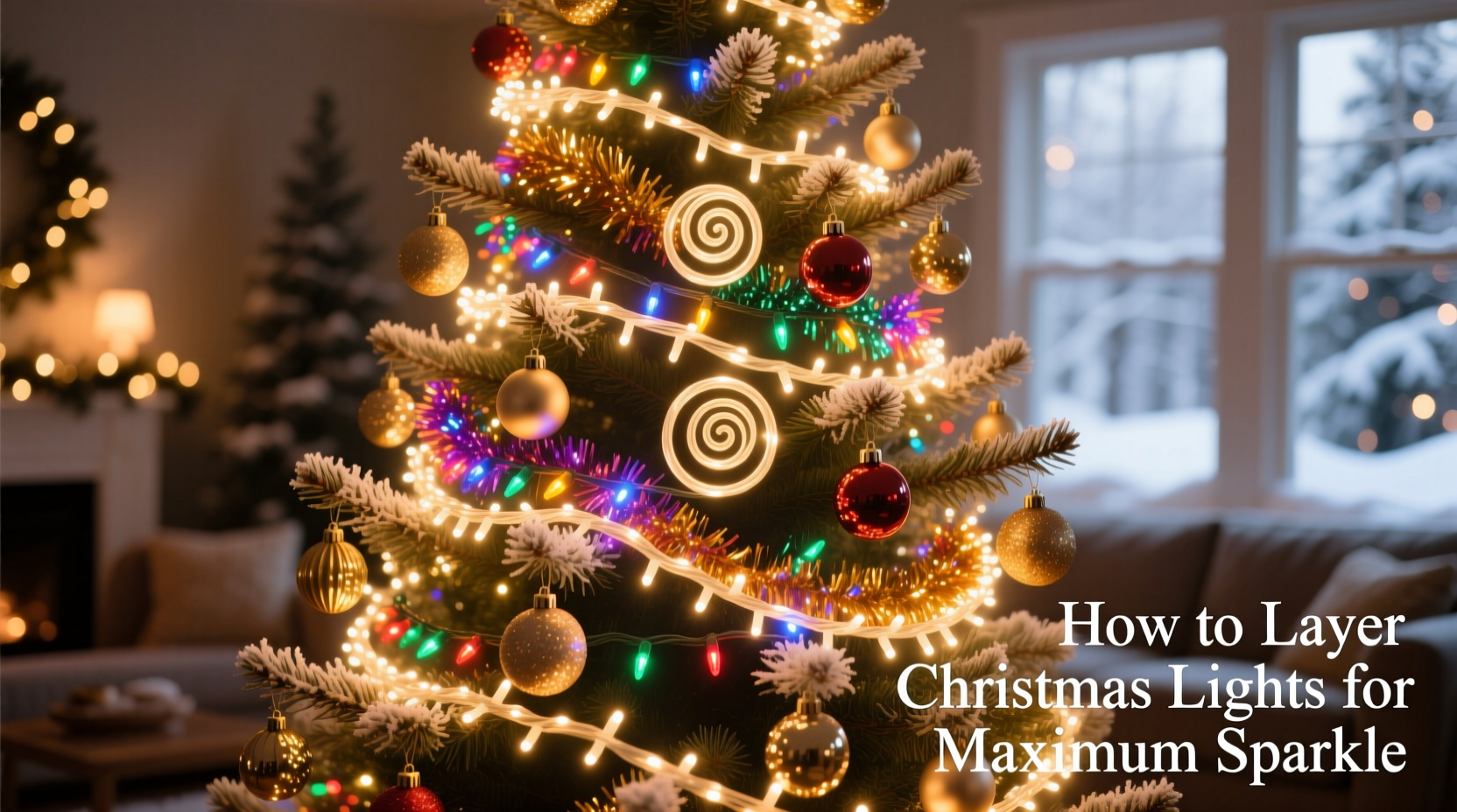 how to layer christmas lights on a tree for maximum sparkle