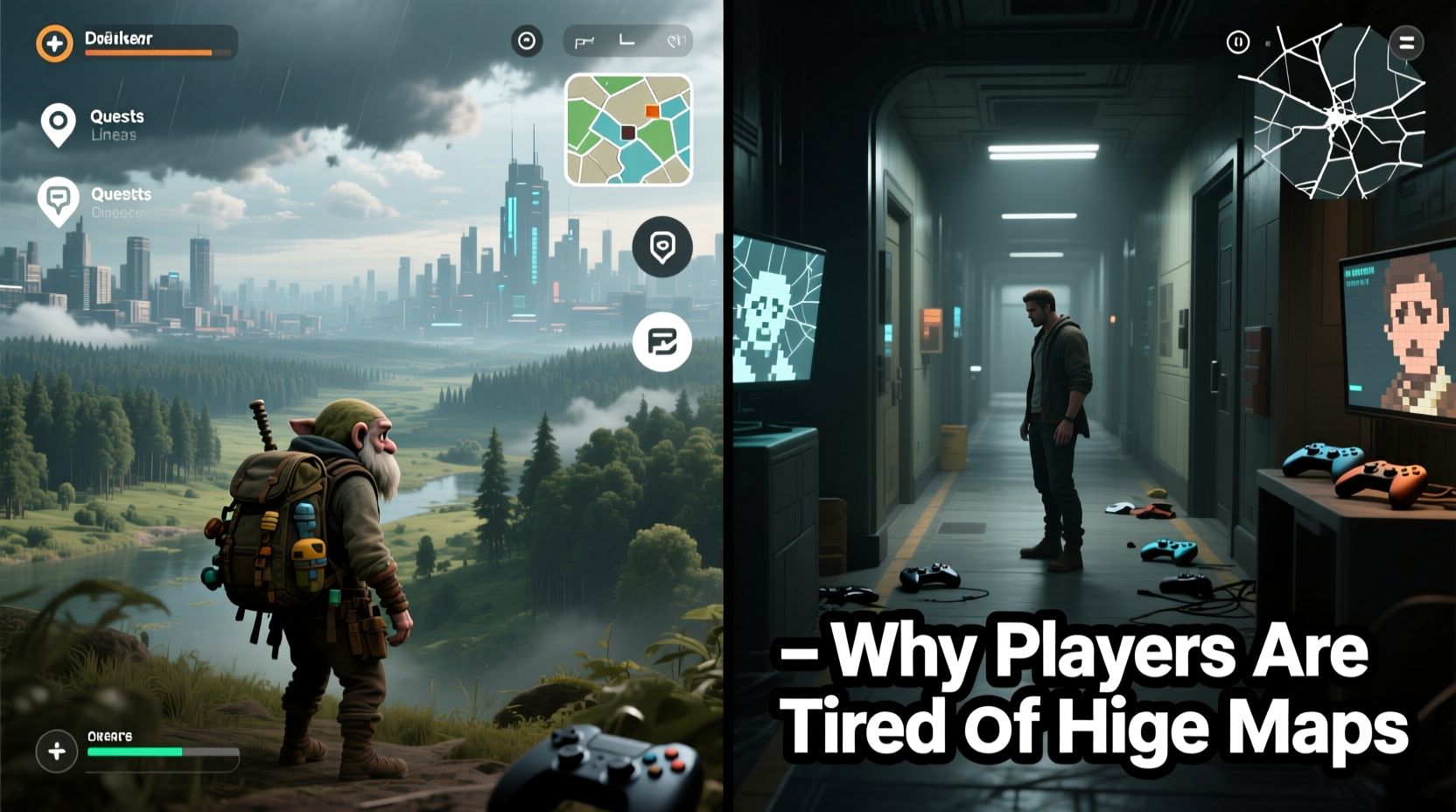 open world vs linear games why players are getting tired of huge maps