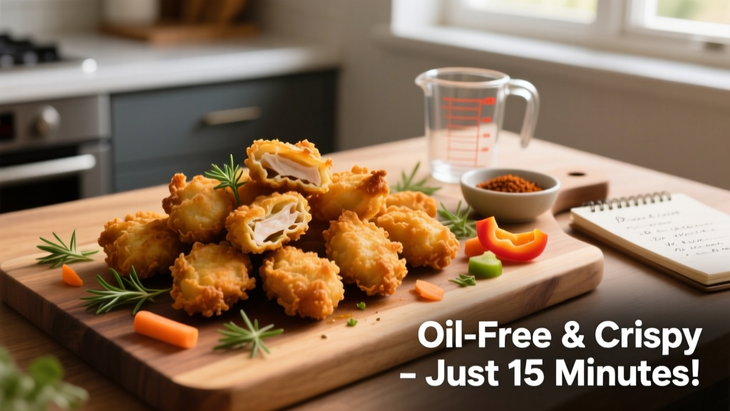 Crispy Veggie Chicken Nuggets in Air Fryer (Oil-Free)