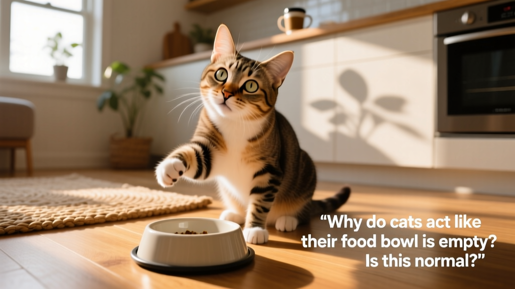 Why Do Cats Act Like Their Food Bowl Is Empty? Is This Normal?