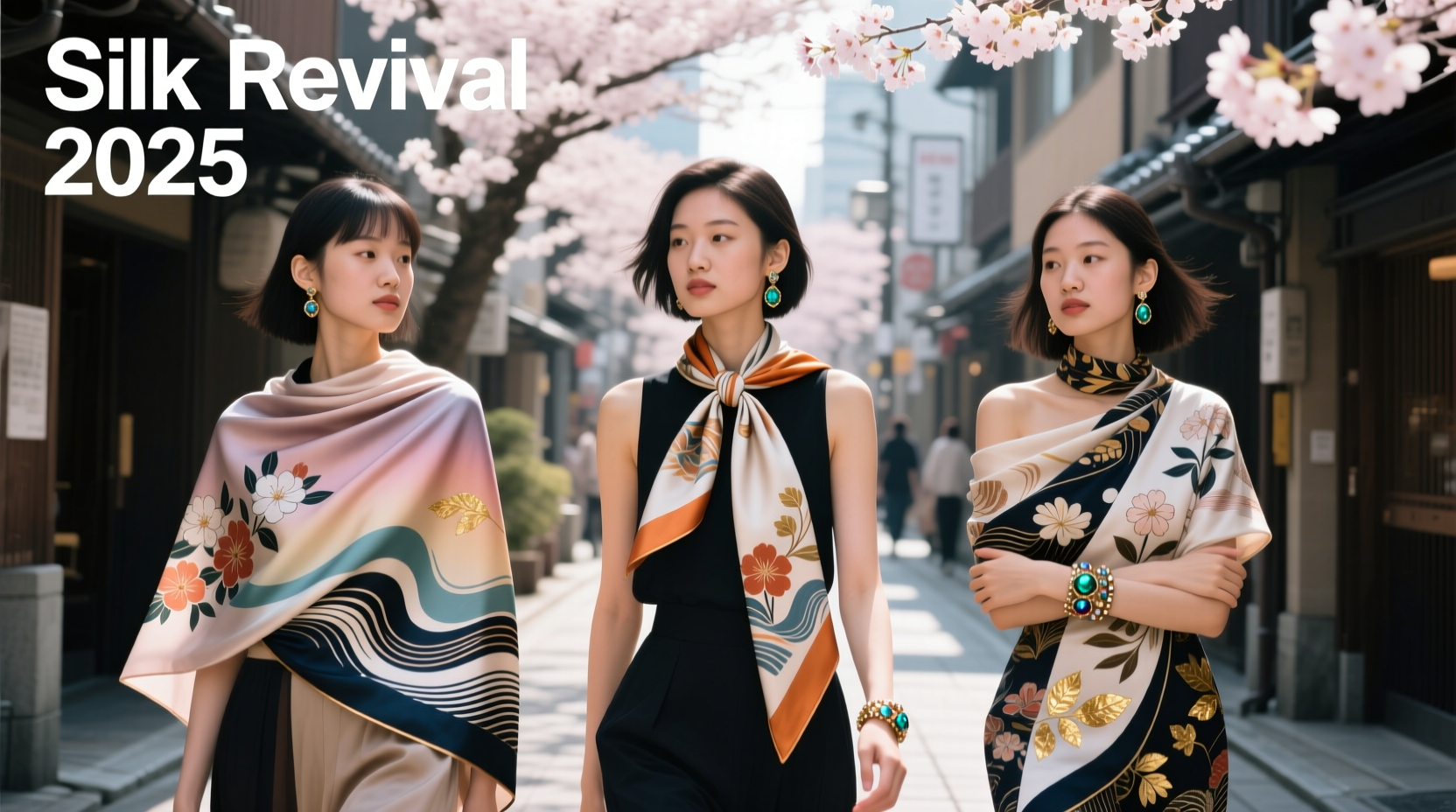 are silk scarves making a fashion comeback in 2025 street style