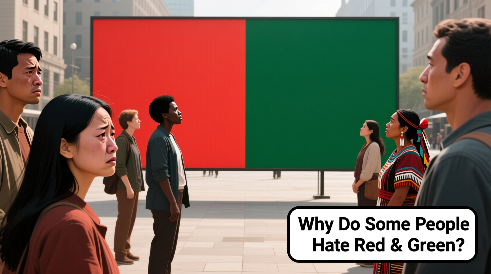 why do some people hate red and green color schemes