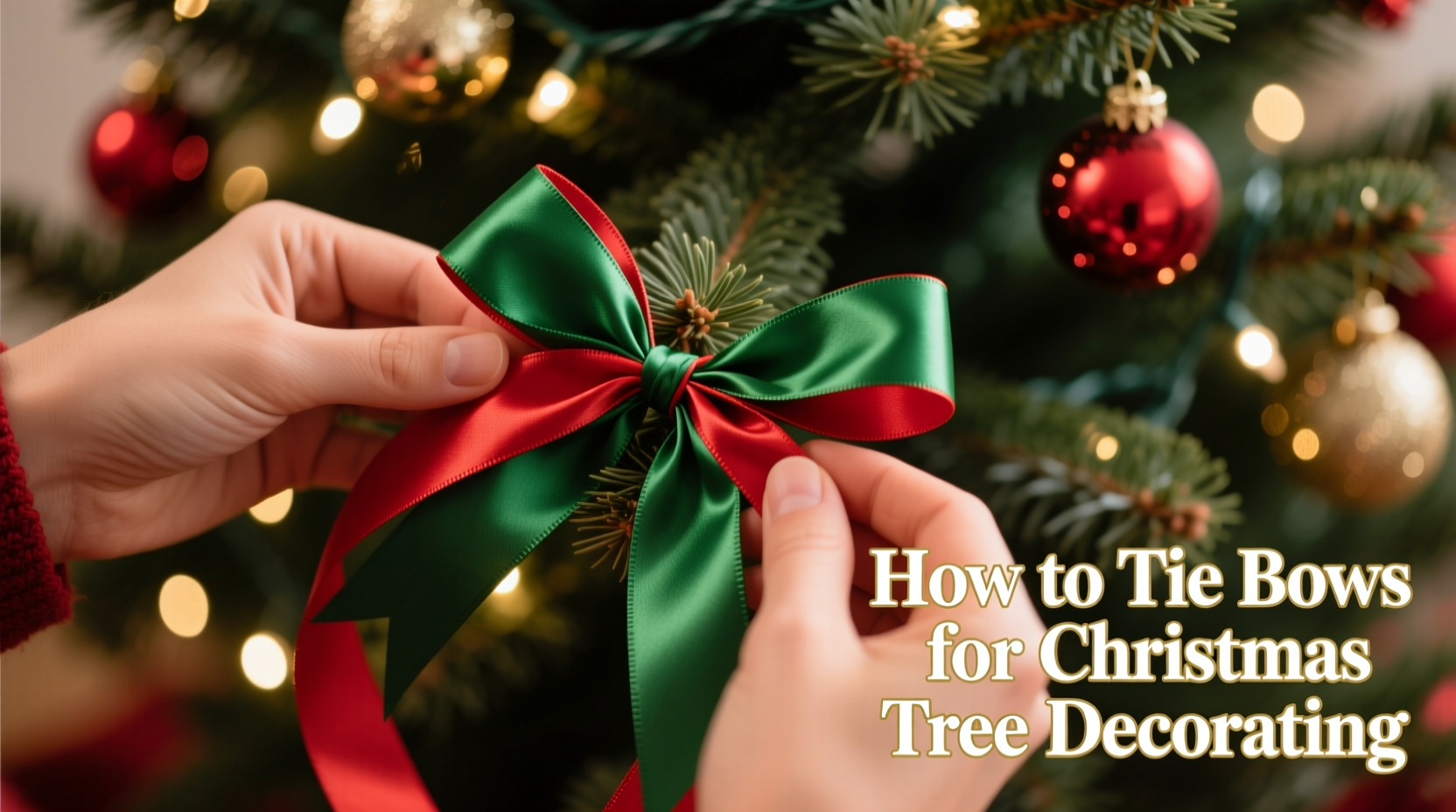 how to tie bows for christmas tree
