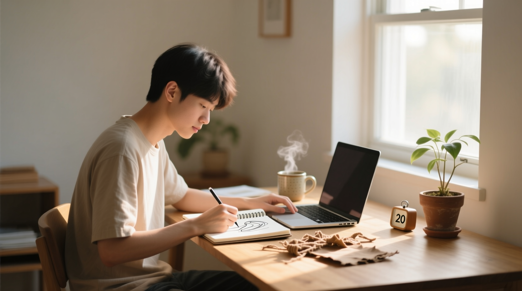set aside 20 minutes for personal projects to avoid cra