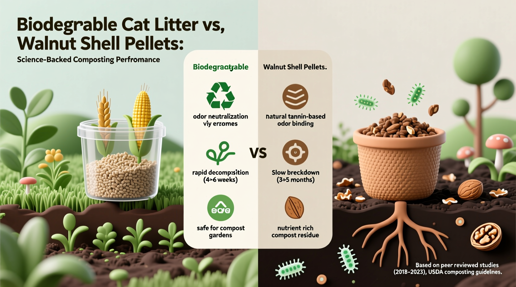eco friendly cat litter walnut vs biodegradable