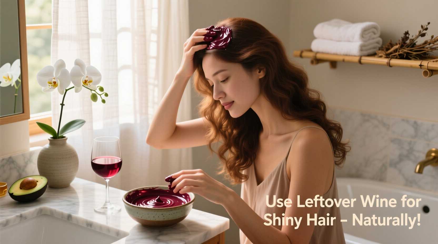 how to use leftover wine in beauty routines like hair treatments