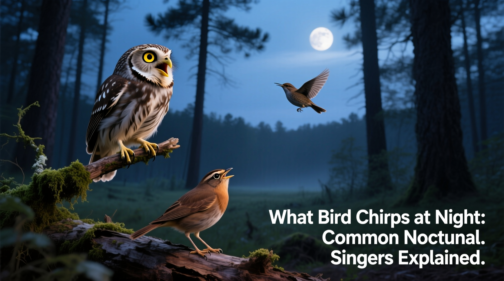 what bird chirps at night