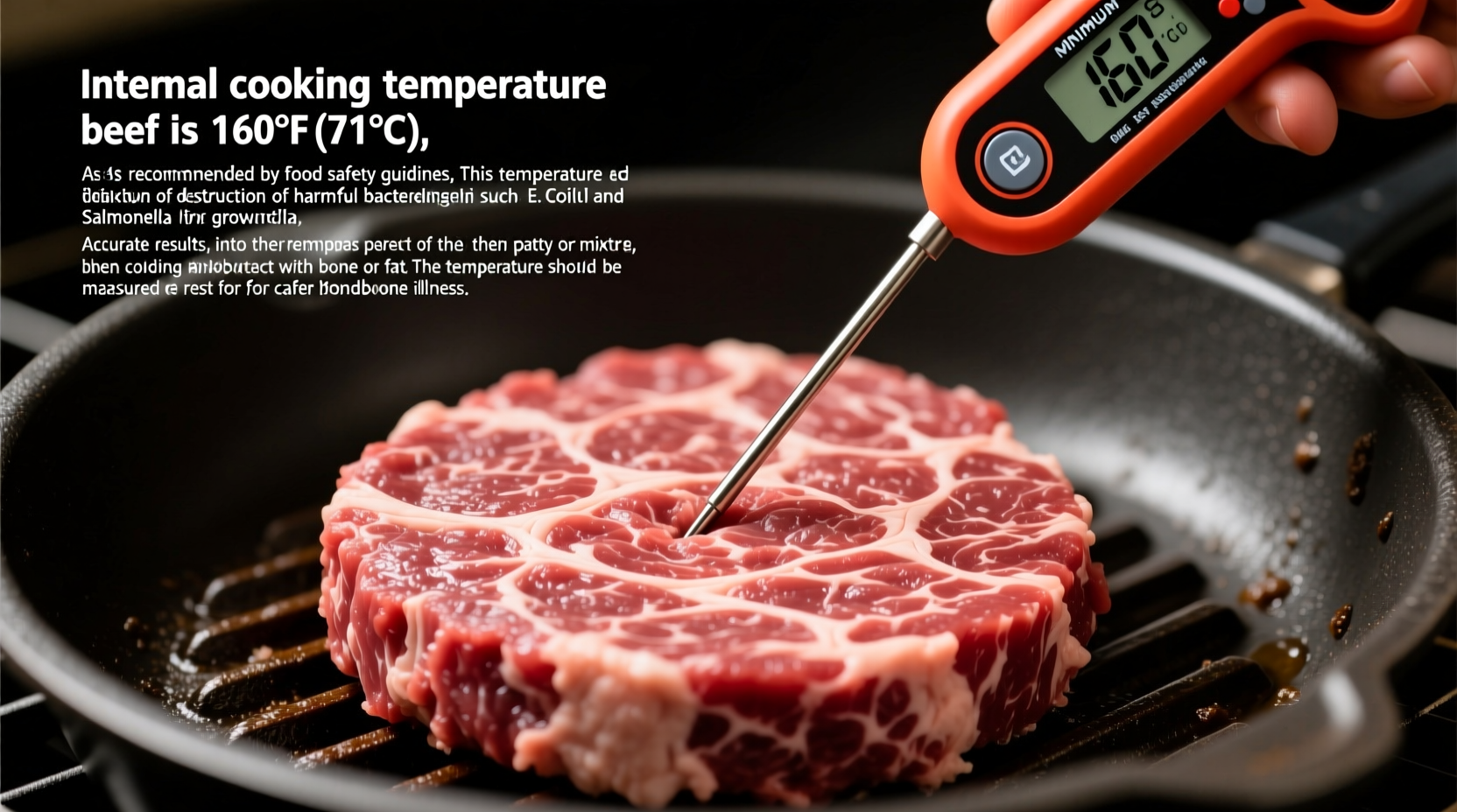 what is the minimum internal cooking temperature for ground beef