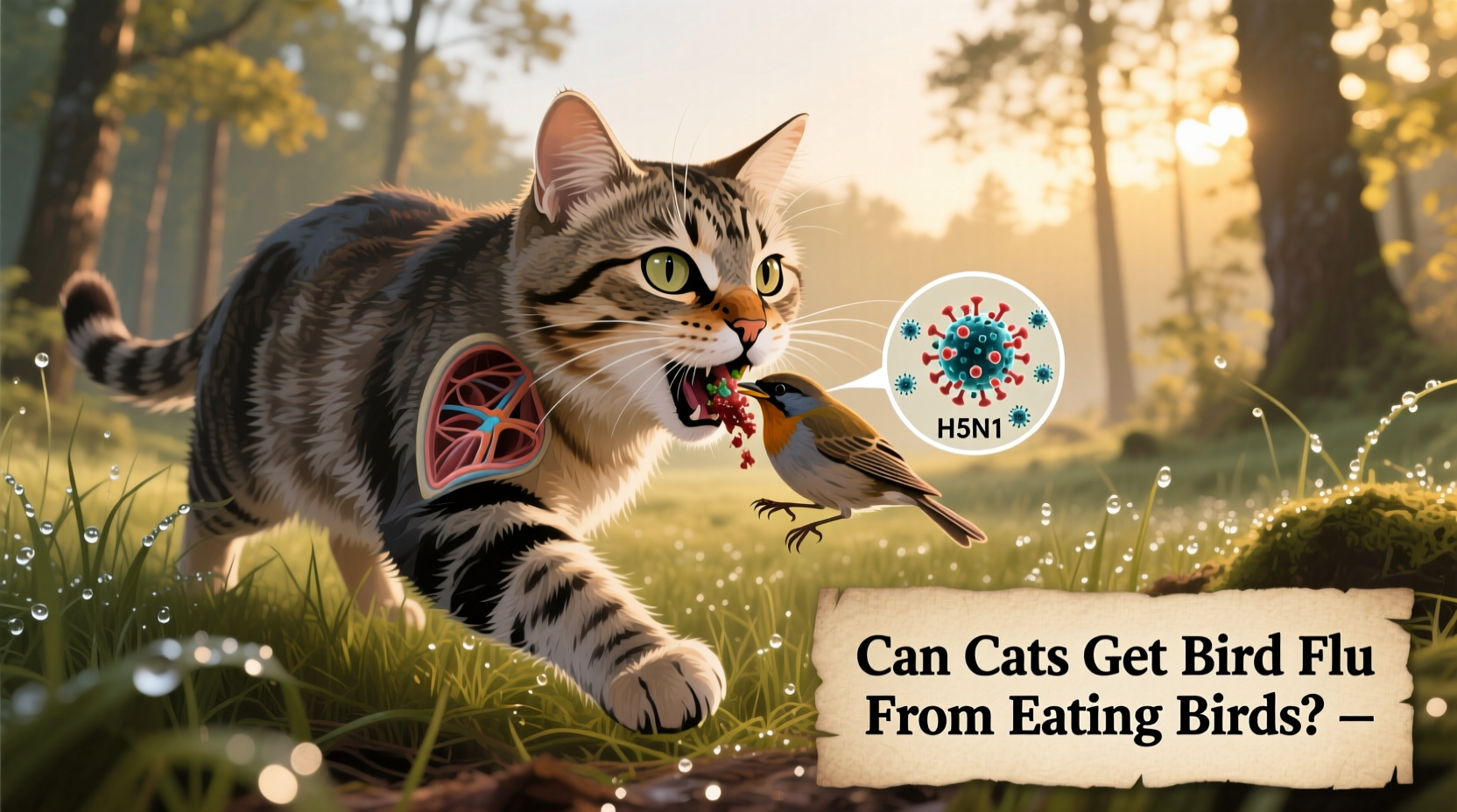can cats get bird flu from eating birds