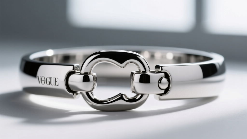 Macro shot of a 316L surgical steel choker clasp and extender, showing the smooth hypoallergenic metal and secure lobster clasp.