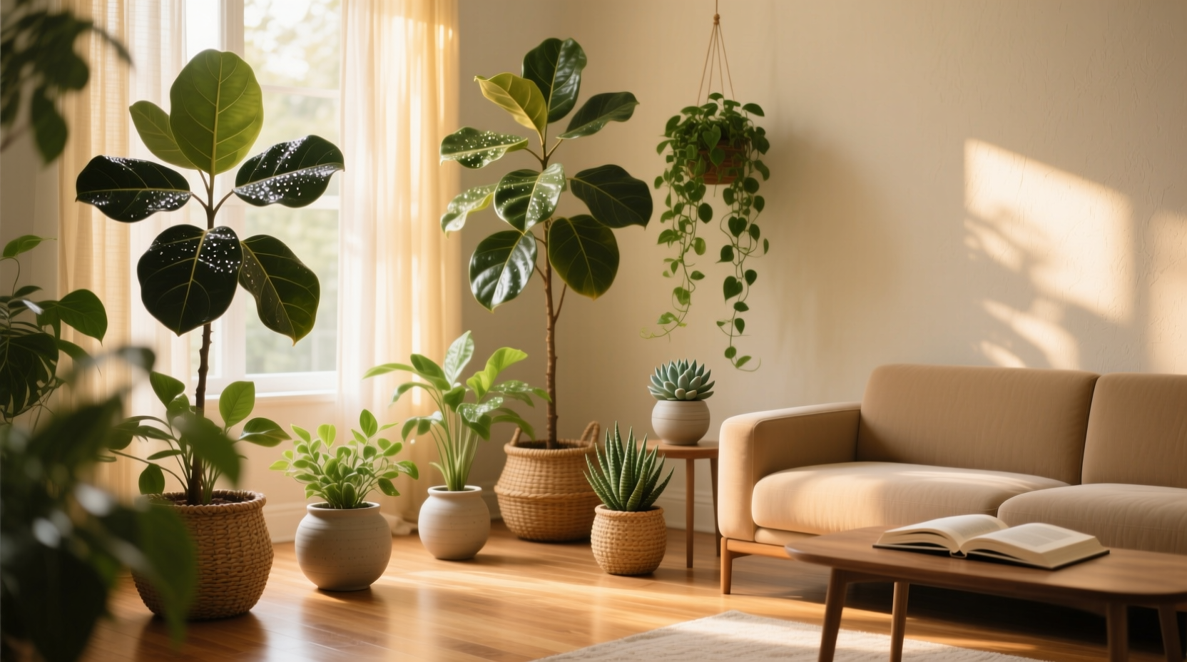 bright indirect light houseplants