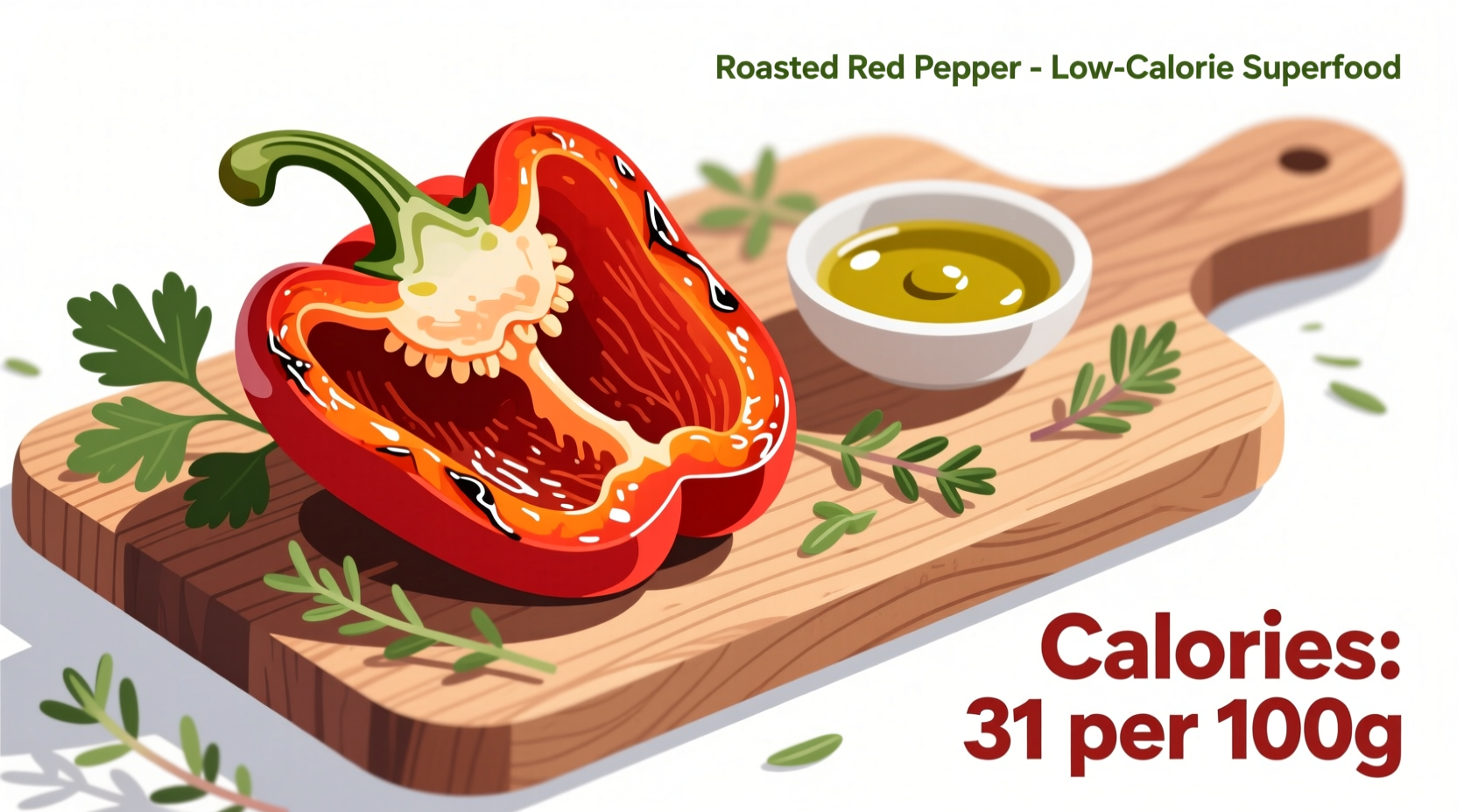 calories in roasted pepper