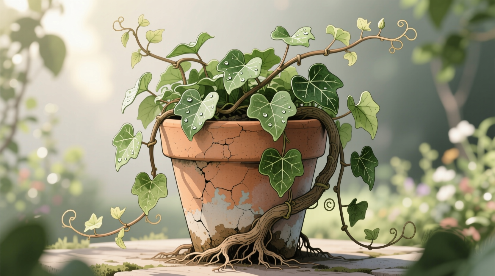 vine in pot