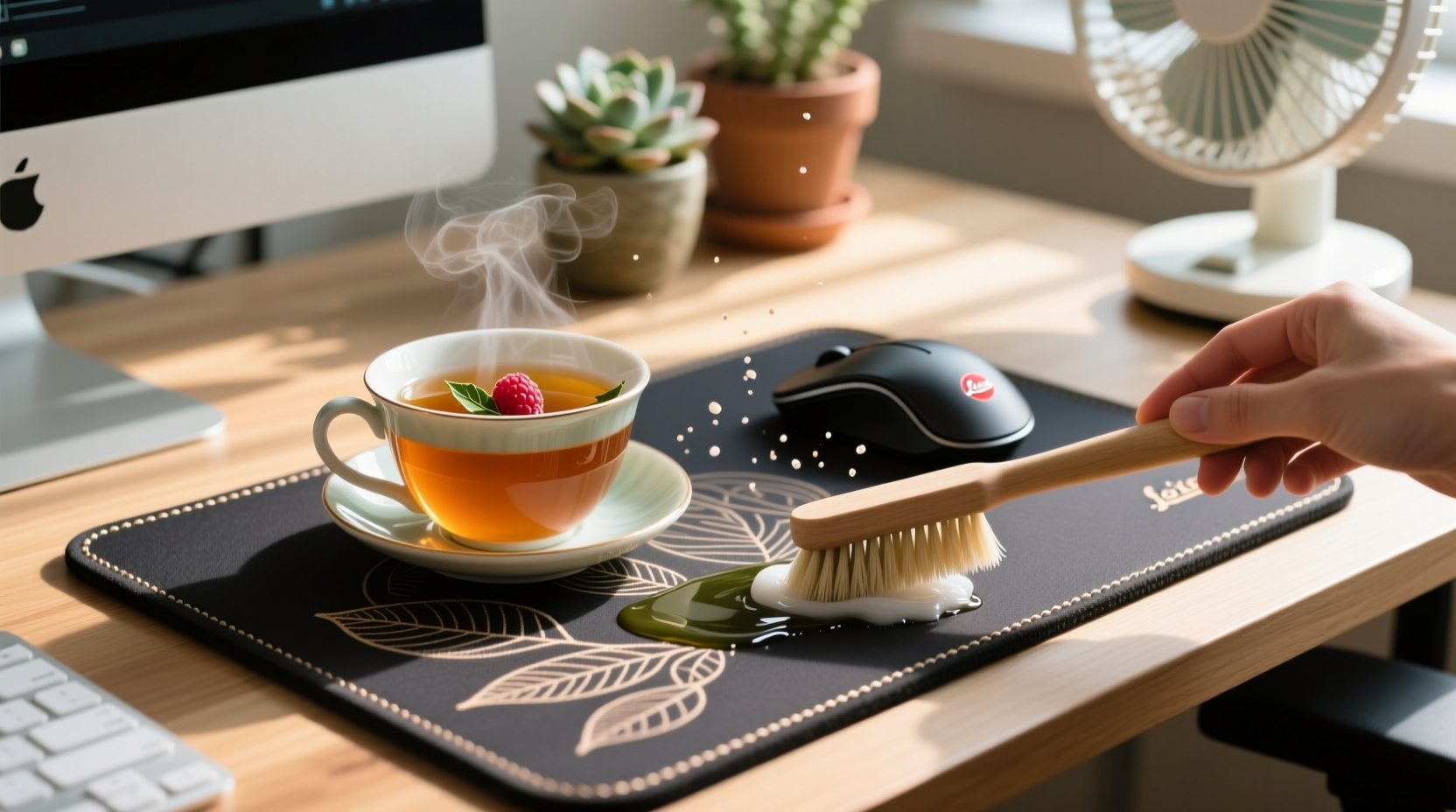 eco friendly cleaning sanitize mouse pads naturally