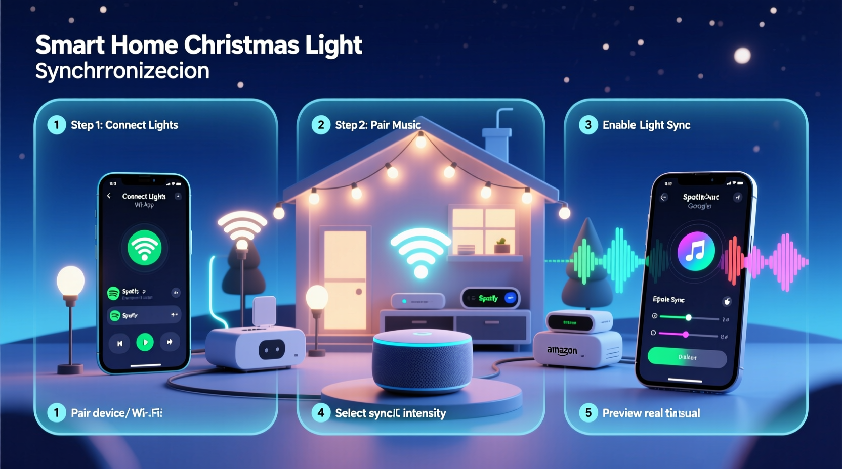 how to sync christmas lights to music using smart home tech step by step guide