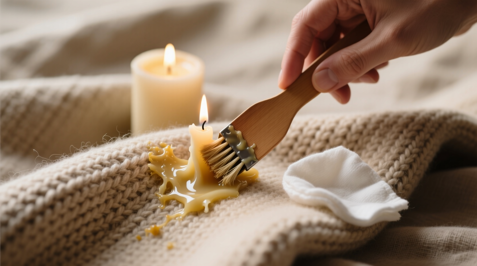 eco friendly wax removal from wool blankets