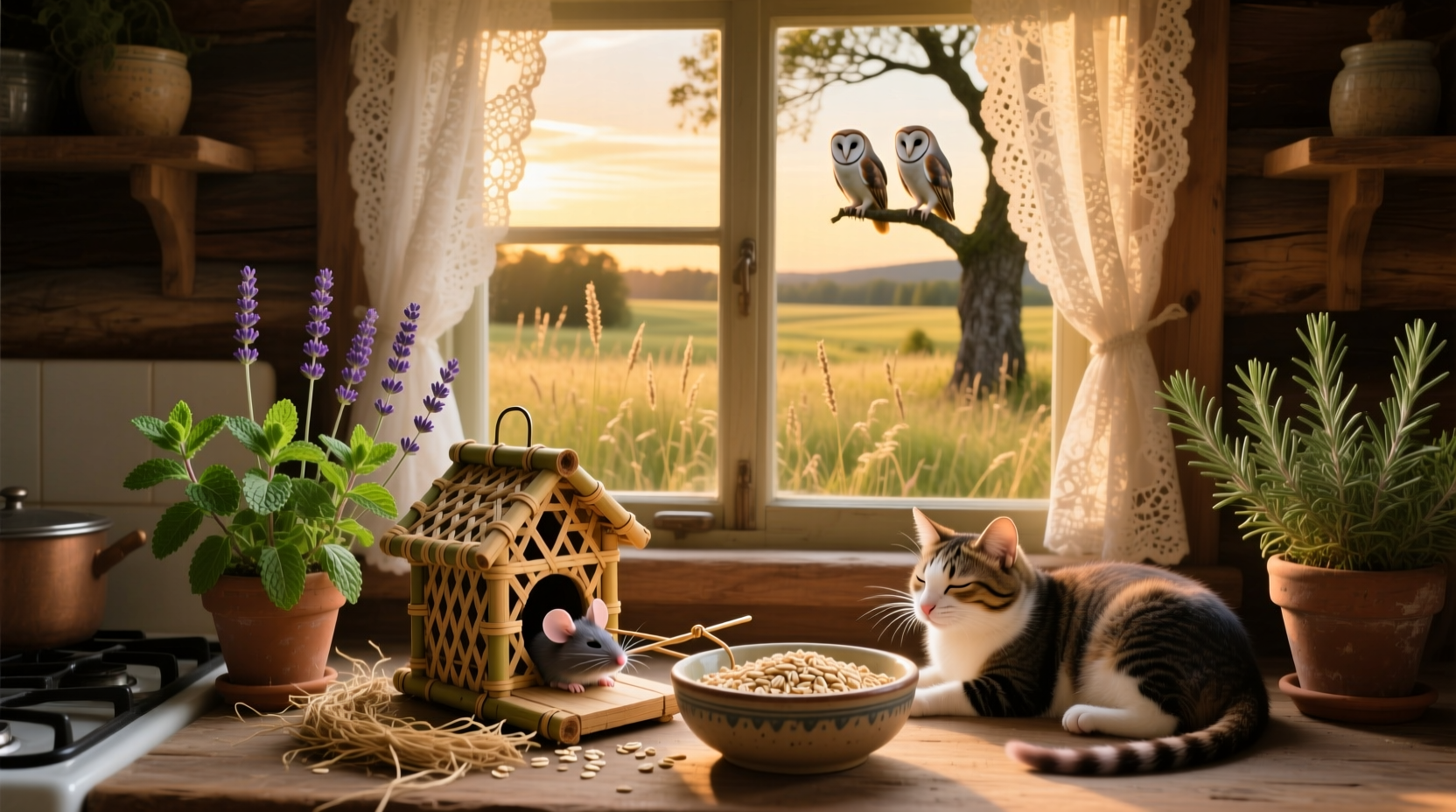 get rid of mice naturally