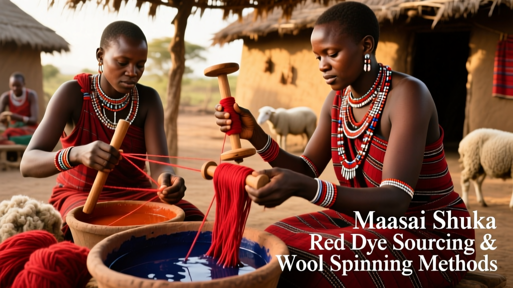 Maasai Shuka Red Dye Sourcing And Wool Spinning Methods