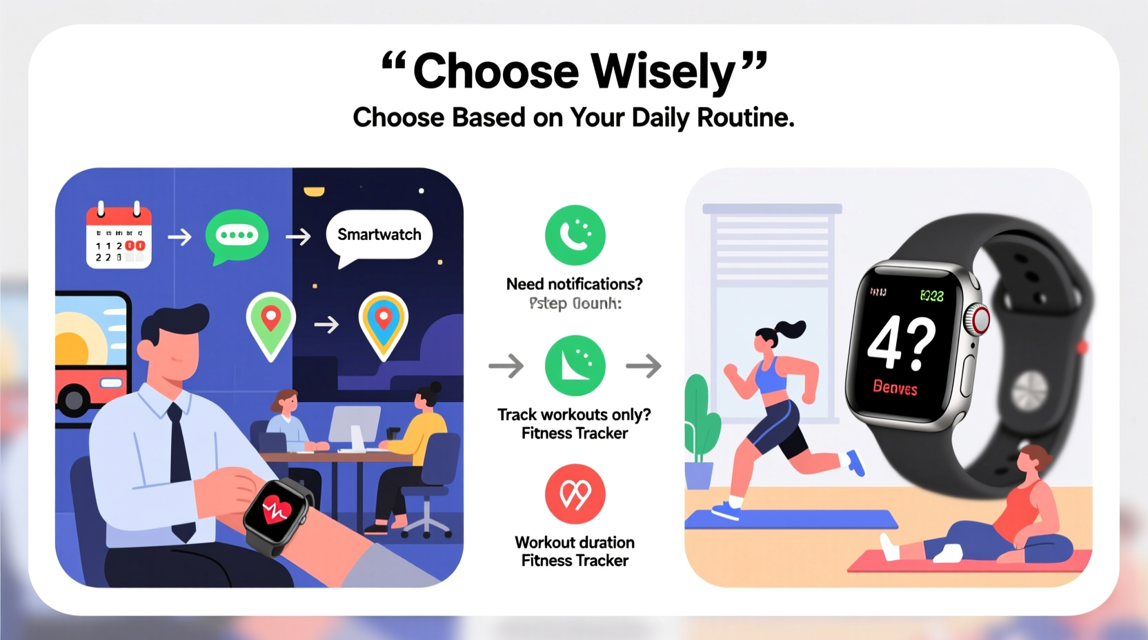 how to choose between a smartwatch and a fitness tracker based on your daily routine
