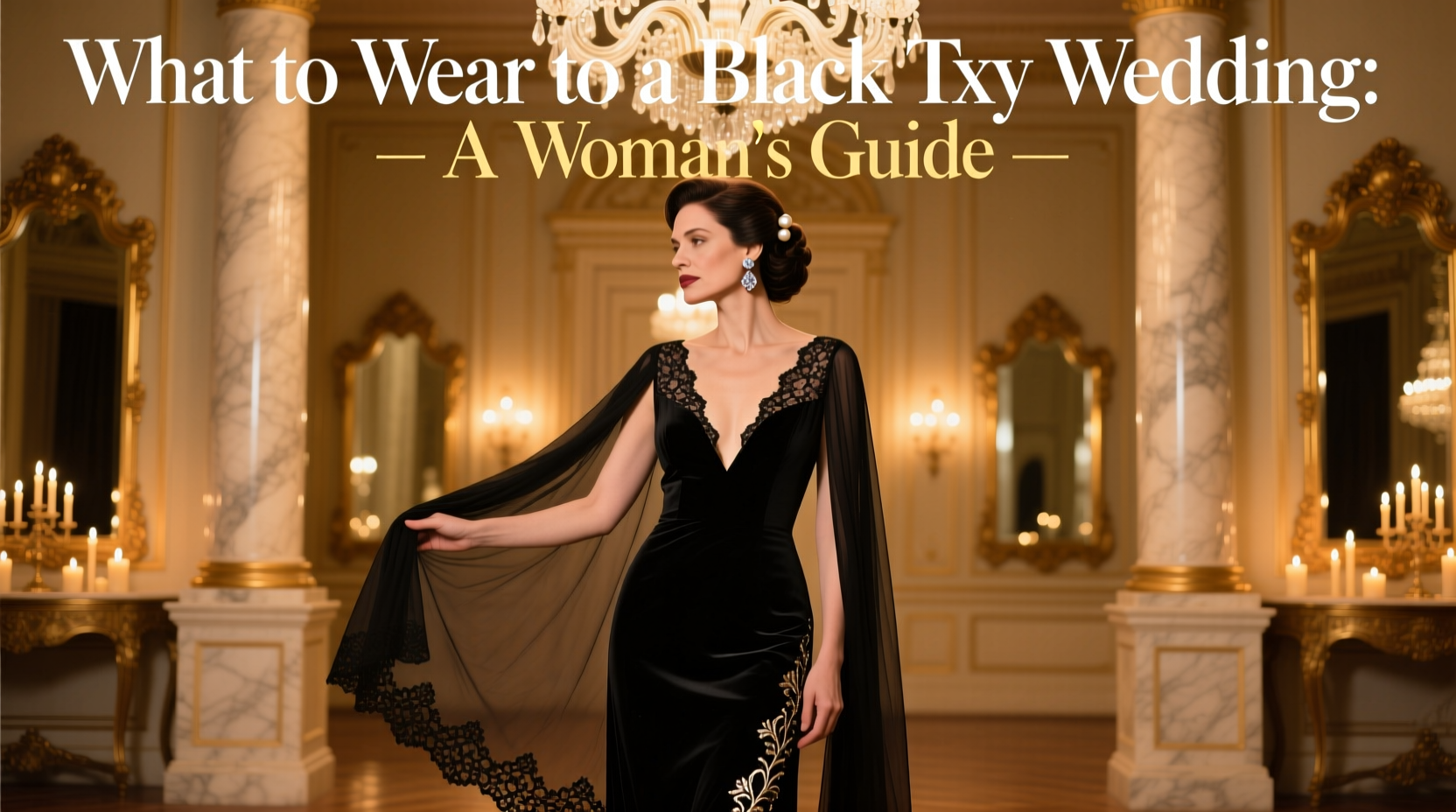 what does a woman wear to a black tie wedding