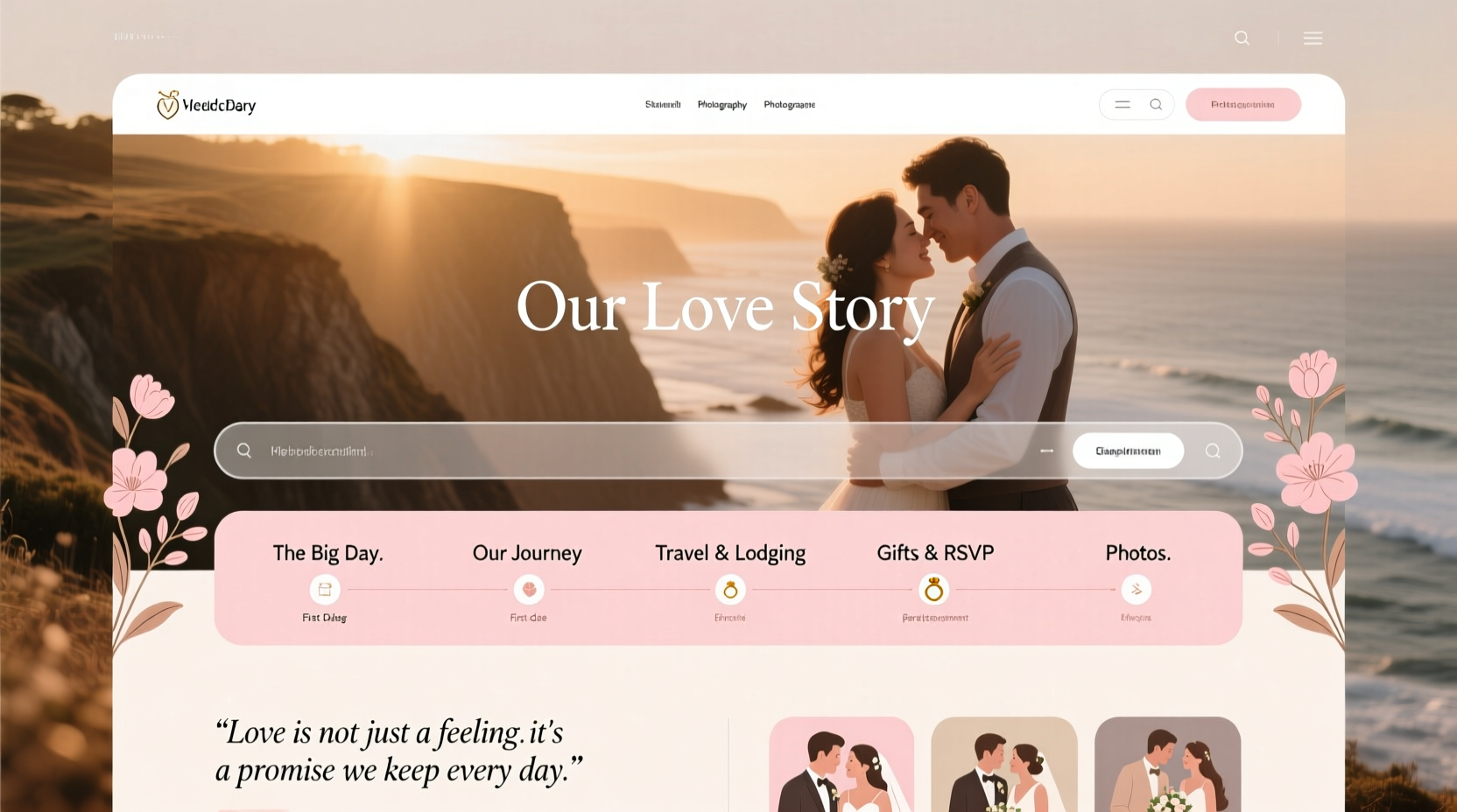 how to design a wedding website
