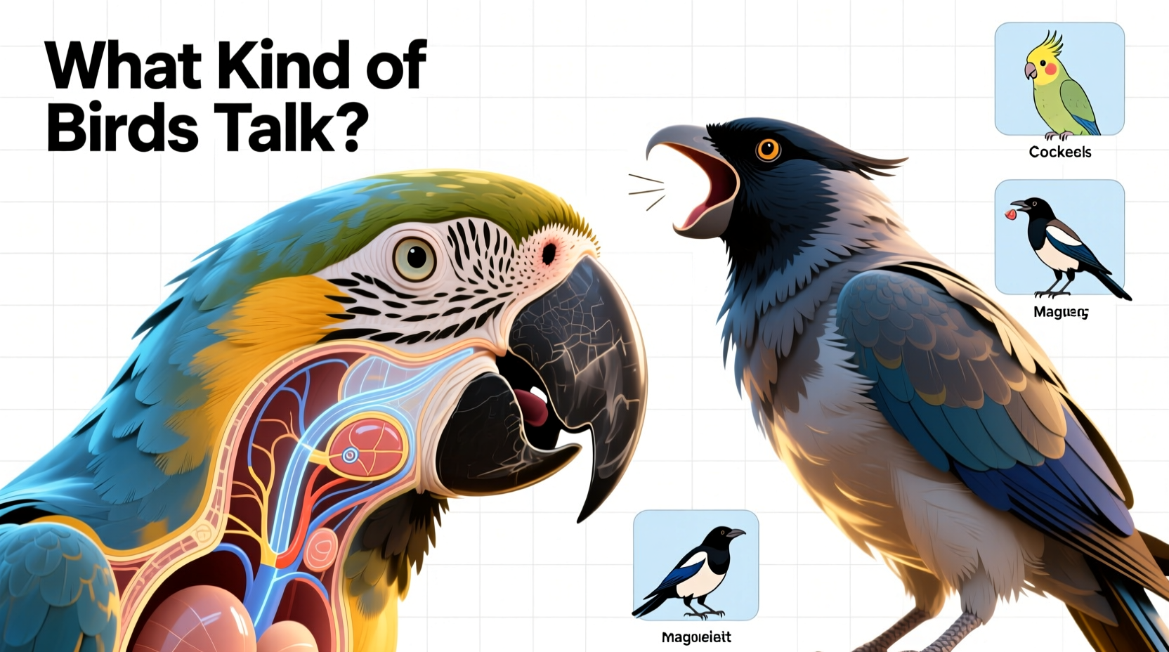 What Kind of Birds Talk: Parrots, Mynas, and More
