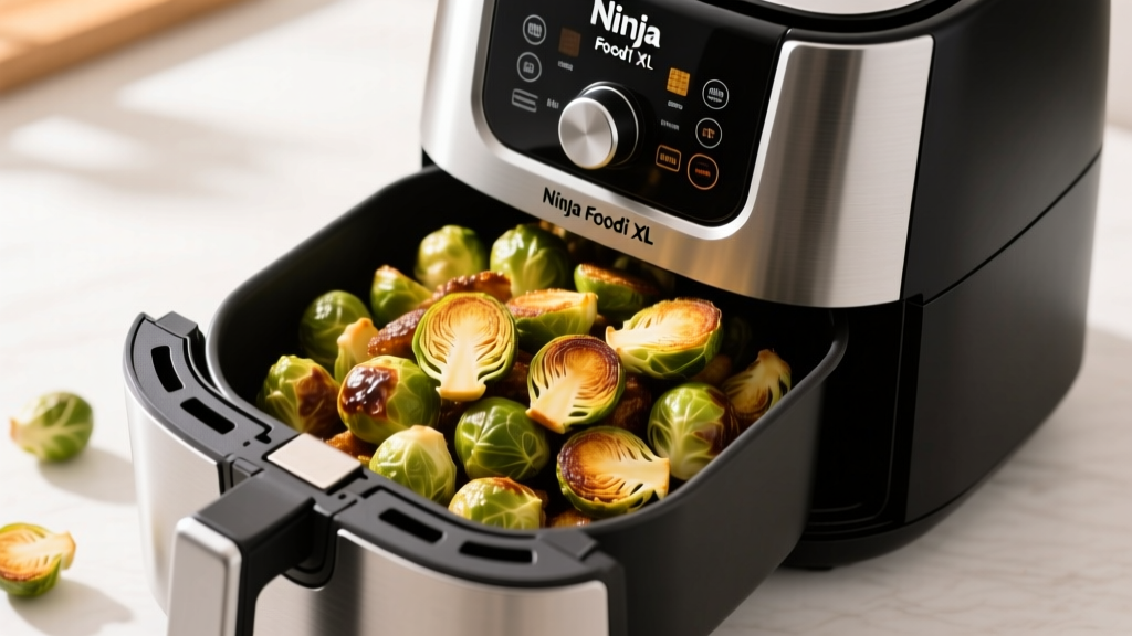 Crispy Air Fryer Brussels Sprouts in Ninja Foodi XL