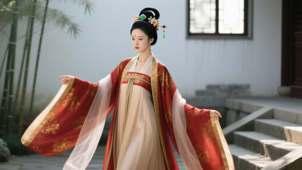 Recreating Yang Guifei's Iconic Tang Dynasty Hanfu Style