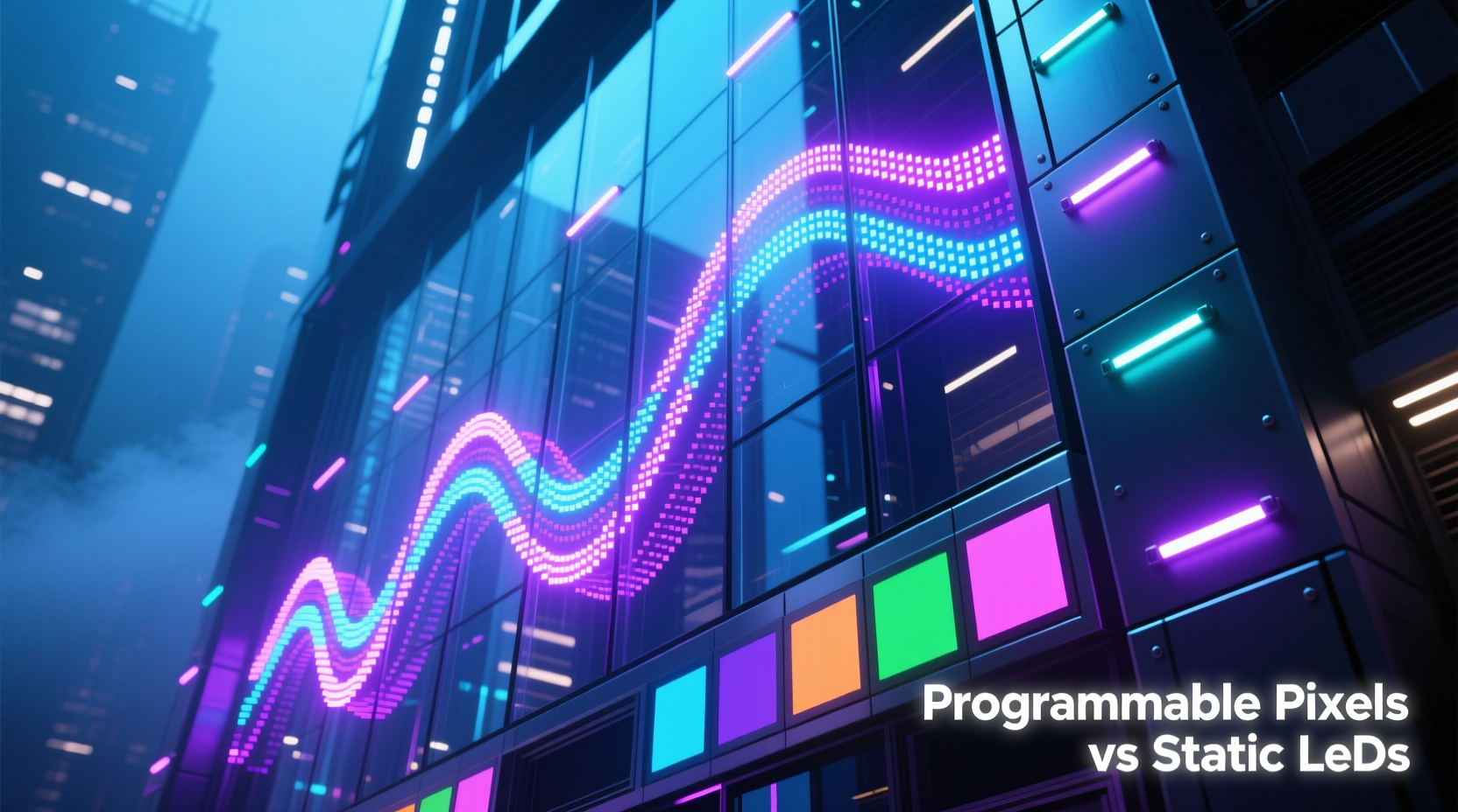 programmable pixel lights vs static leds which enables cooler animations