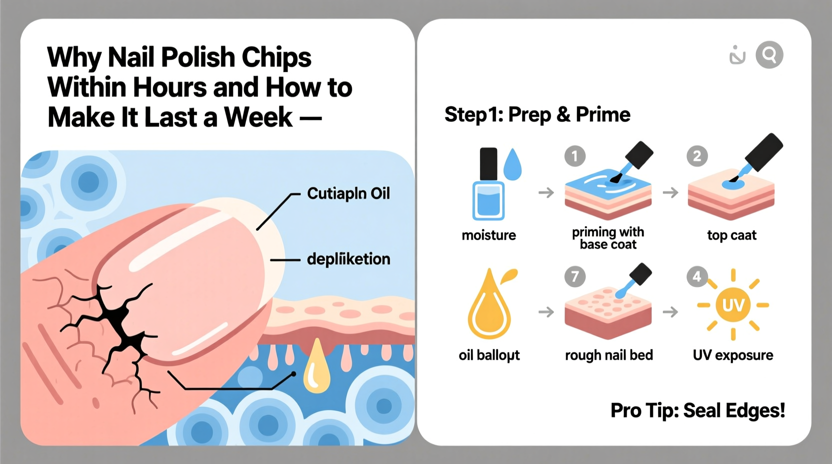 why does nail polish chip within hours and how to make it last a week