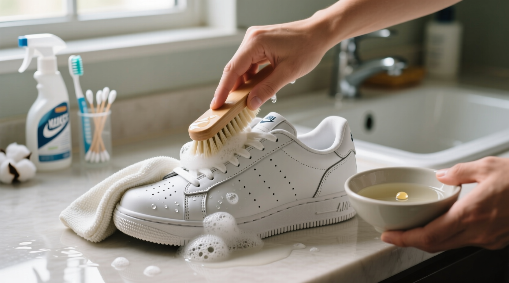 how to clean white sneakers