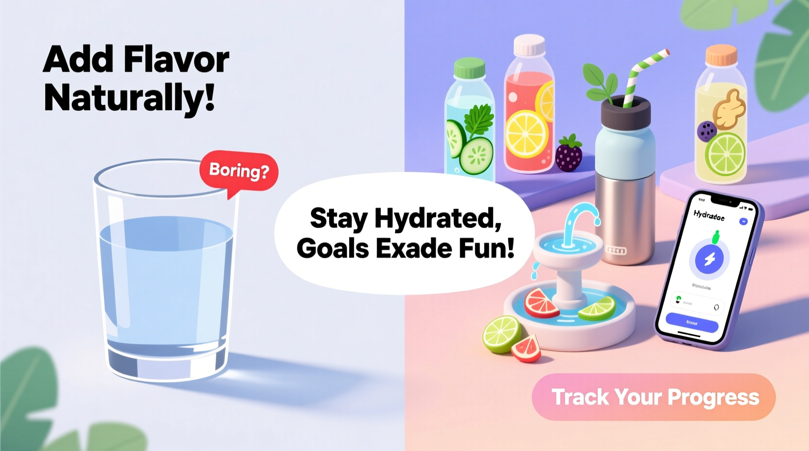 how to increase water intake without getting bored of plain water