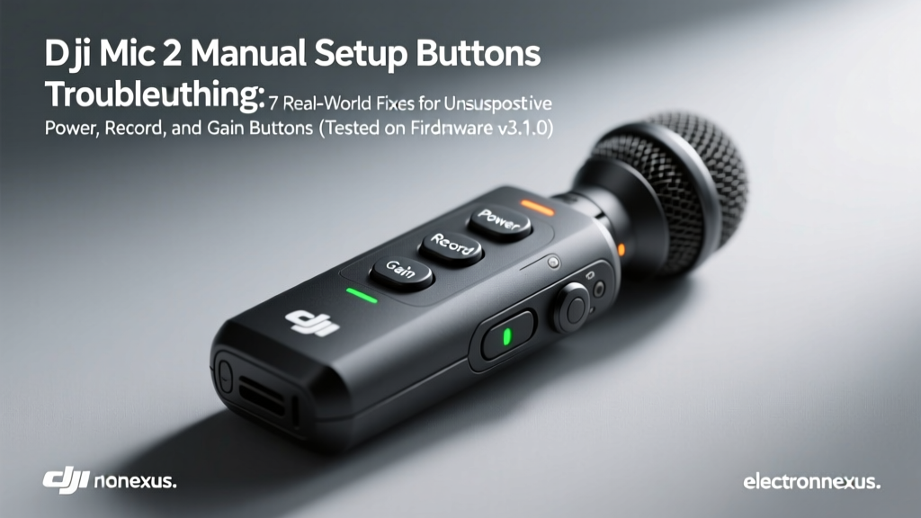 DJI Mic 2 Manual Setup Buttons Troubleshooting: 7 Real-World Fixes for Unresponsive Power, Record, and Gain Buttons (Tested on Firmware v3.1.0)