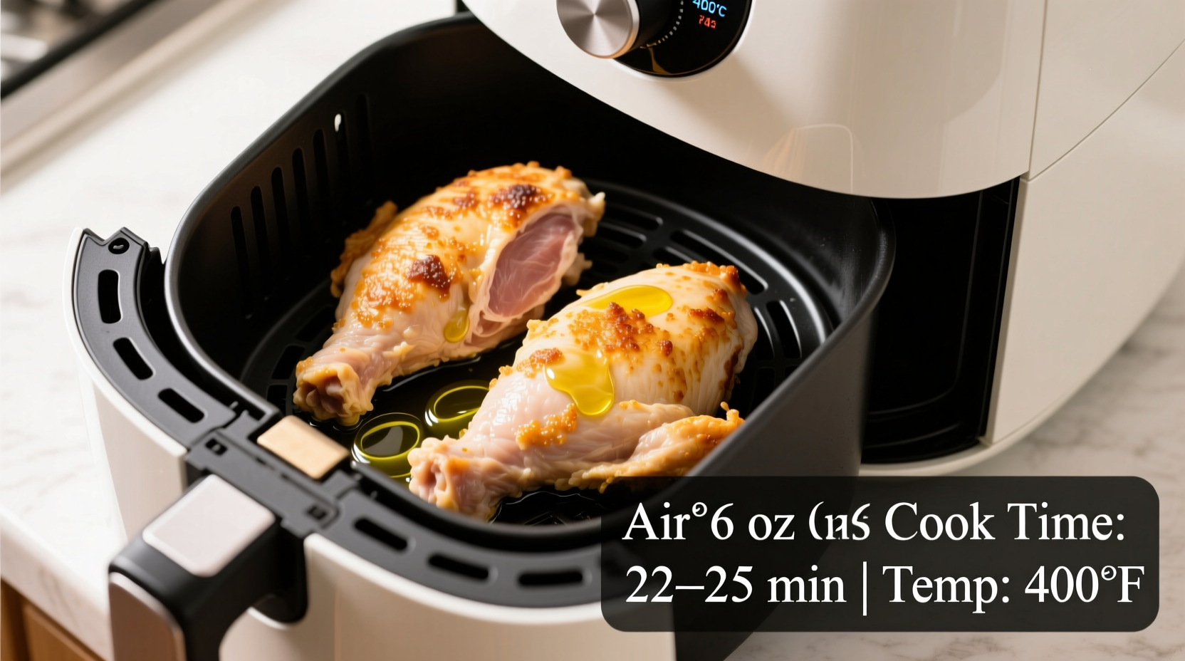 Frozen Chicken Air Fryer Time: 18-22 Minutes at 380°F