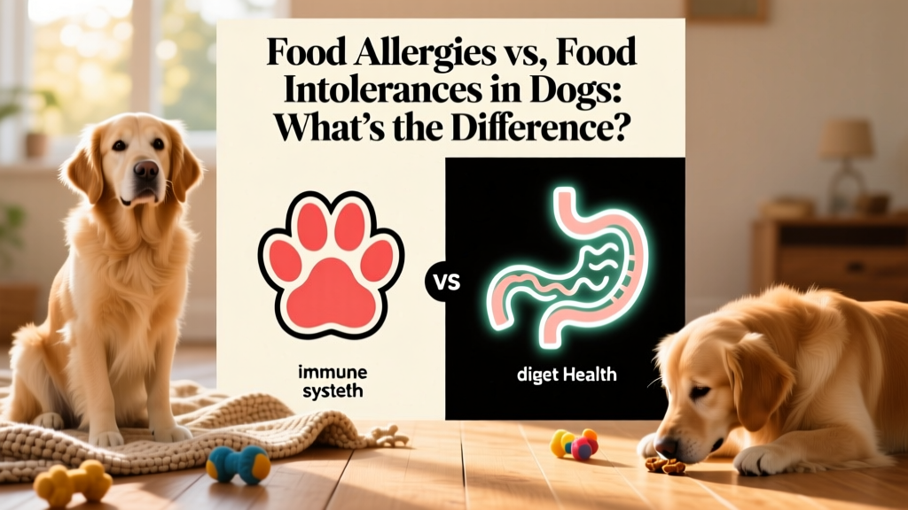 Side-by-side comparison chart showing immune vs. digestive system involvement, with icons for skin and gut health