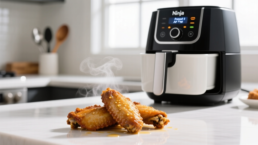 Crispy Frozen Chicken Wings in Ninja Foodi Air Fryer