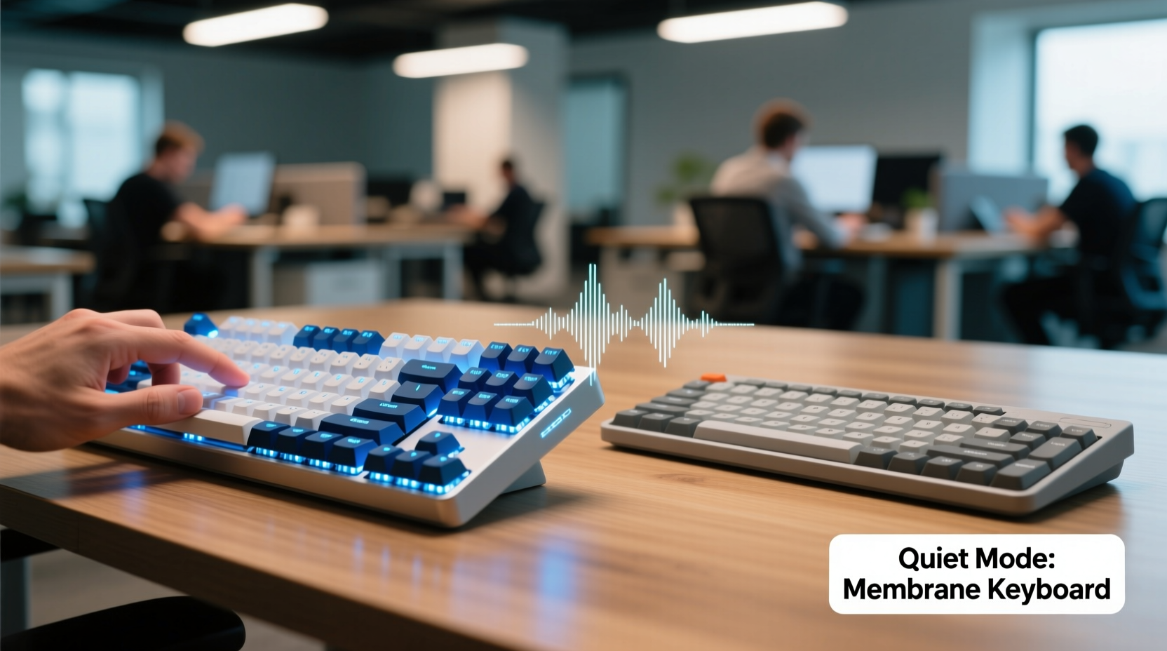 mechanical keyboard vs membrane which type is quieter for shared workspaces
