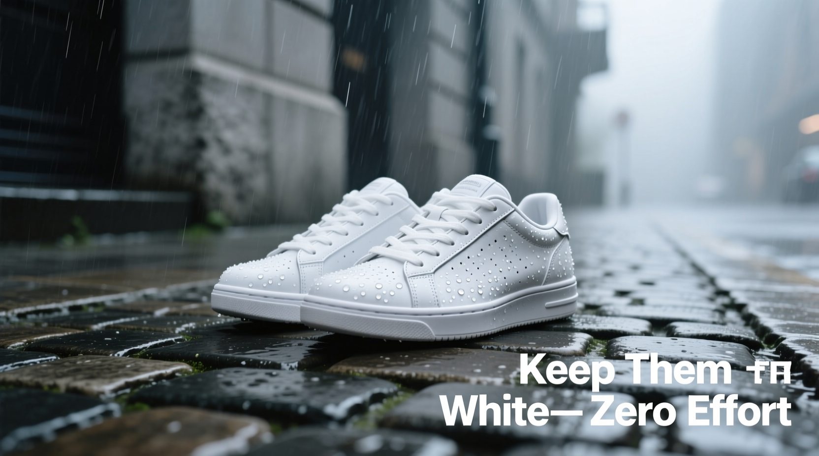 how to keep white sneakers clean even in rainy weather with zero effort