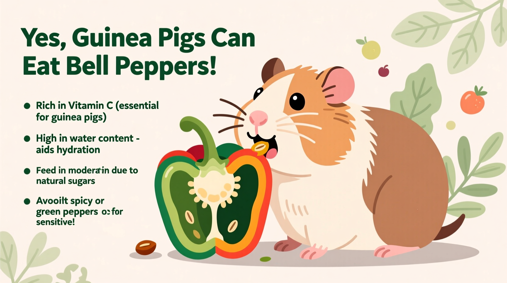 can guinea pigs eat bell peppers nutritional benefits and risks