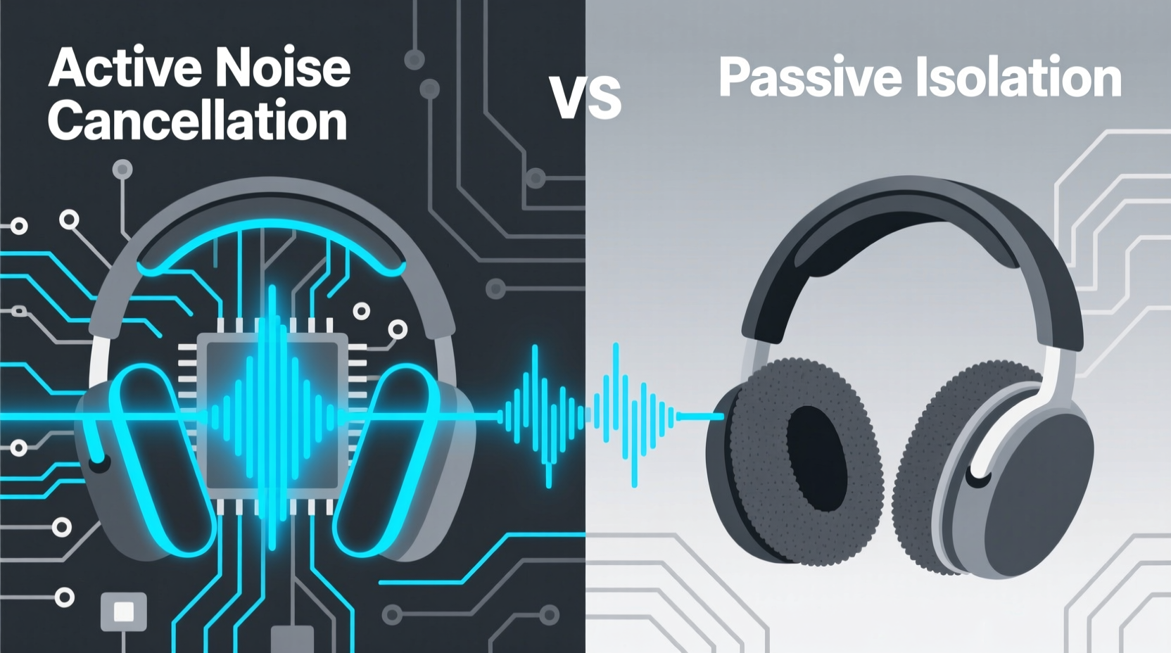 active noise cancellation vs passive isolation whats the difference
