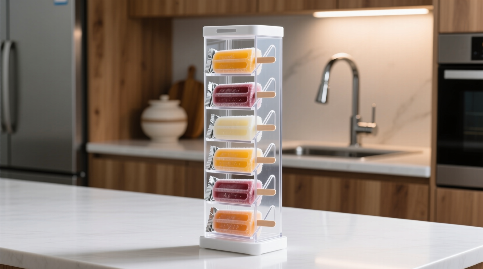 make freezer pops easier to open by storing them vertic