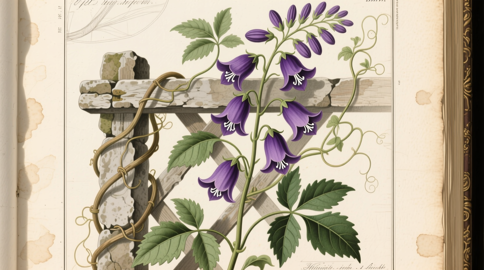 viney plant with purple flowers
