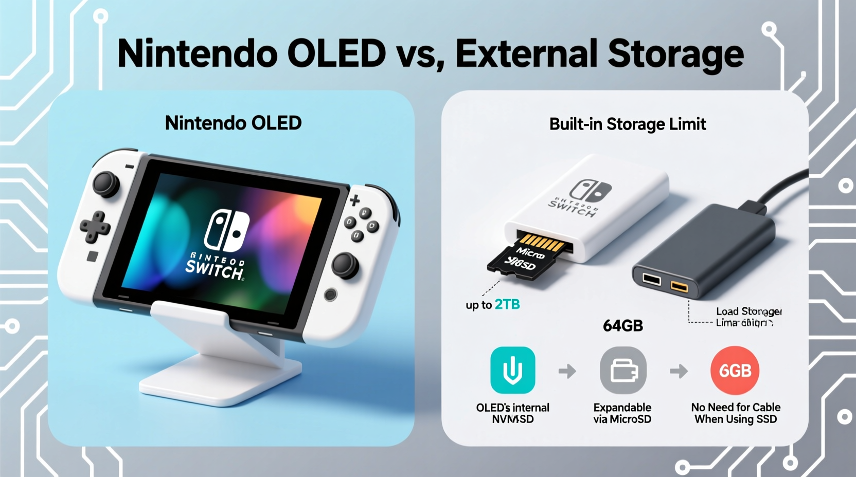 is the nintendo switch oled better than adding external storage