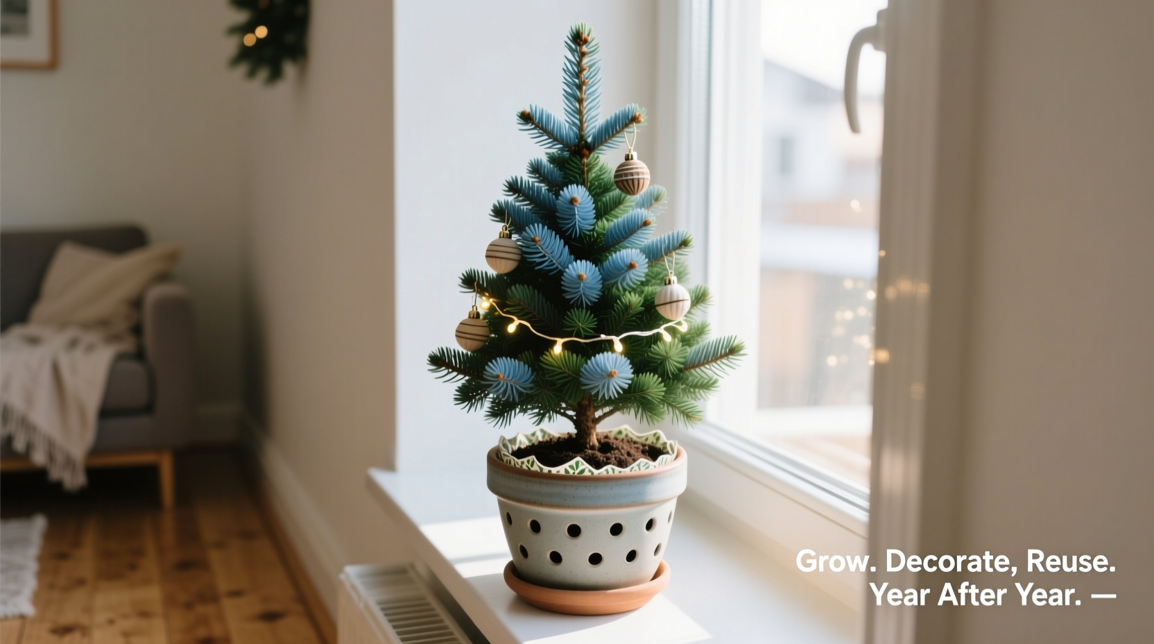 can you grow your own mini christmas tree in a pot and reuse it yearly
