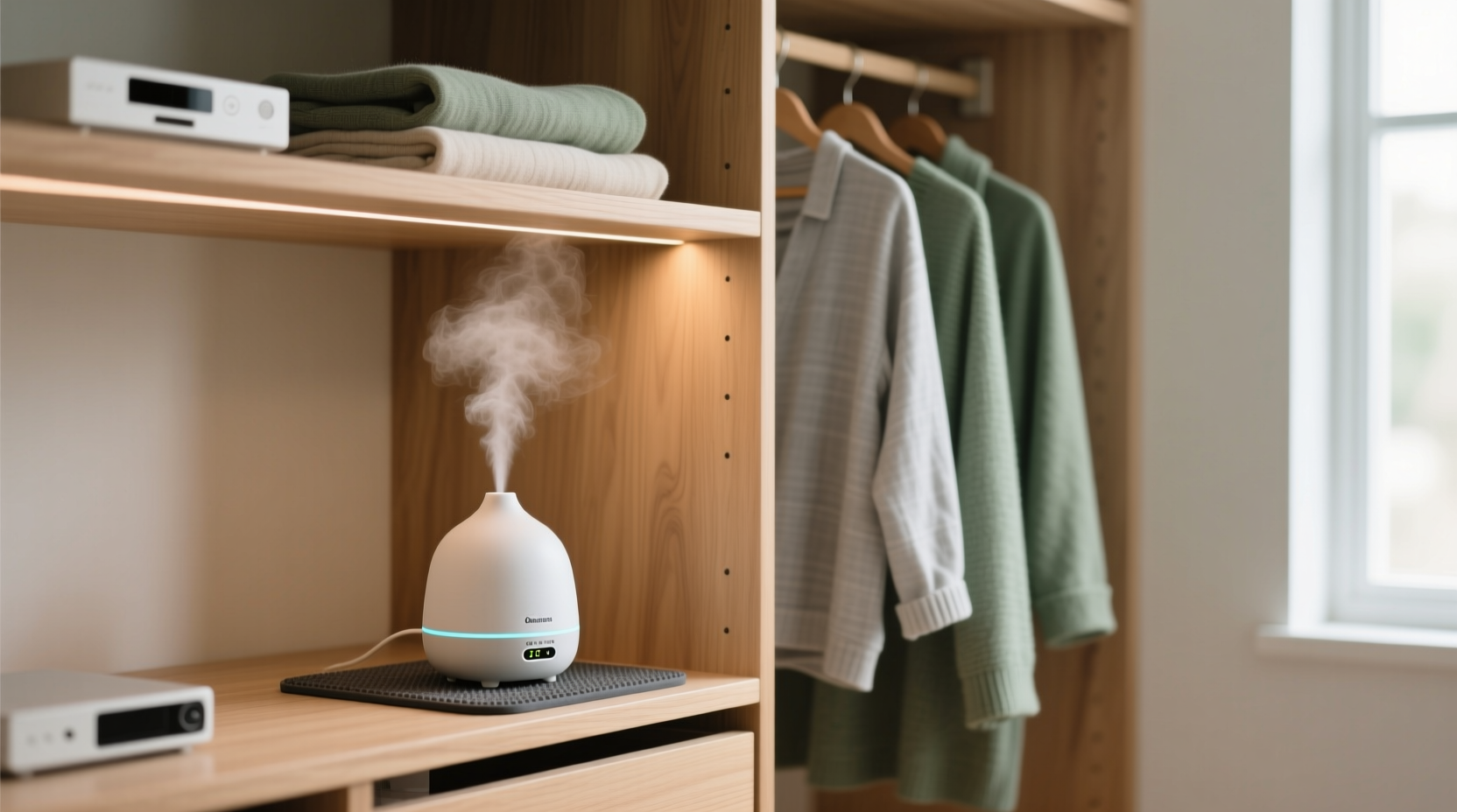 closet organization tips safe aromatherapy diffuser integration