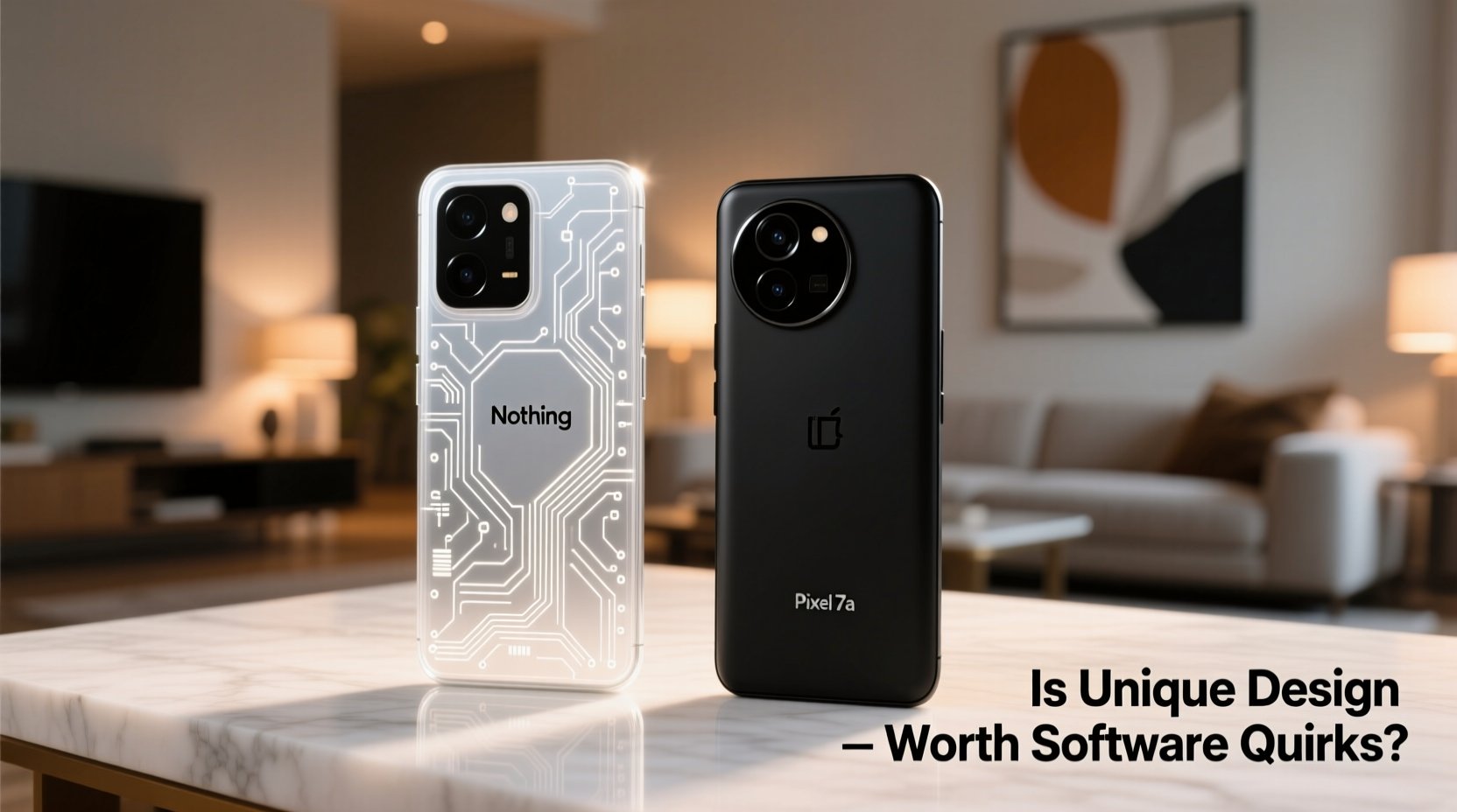 nothing phone 2 vs pixel 7a is the unique design worth the software quirks