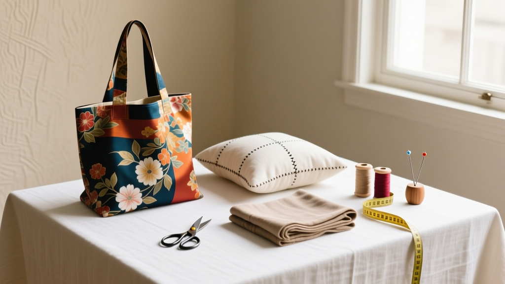 DIY Kimono Upcycling: Crafting Tote Bags and Cushions
