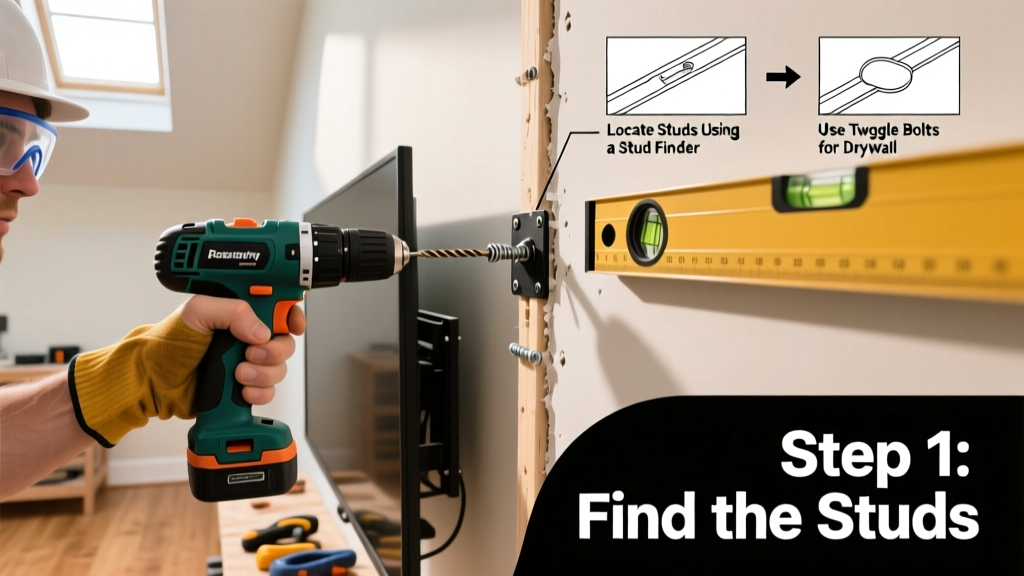 How to Mount a TV on Drywall or Studs Safely