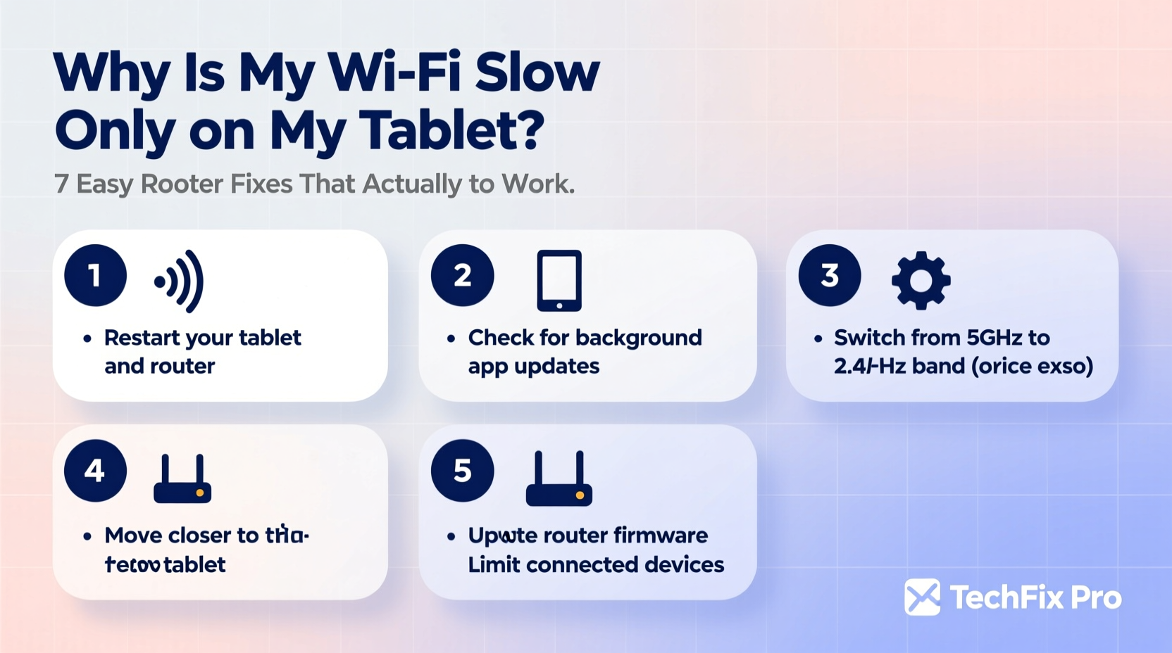 why is my wifi slow only on my tablet and easy router tweaks to try